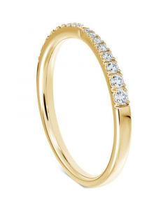 Diamond Pavé Pinched Band (1/4 ct. t.w.) in 14k White or Yellow Gold