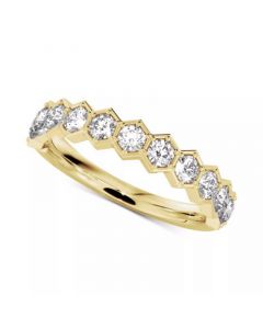 Diamond Honeycomb Band (3/4 ct. t.w.) in 14k White, Yellow or Rose Gold