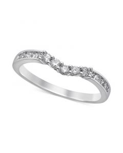 Diamond Curved Anniversary Ring (1/3 ct. t.w.) in 14k White Gold