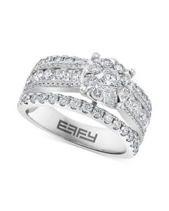 EFFY® Diamond Multi-Row Engagement Ring (2 ct. t.w.) in 14k White Gold