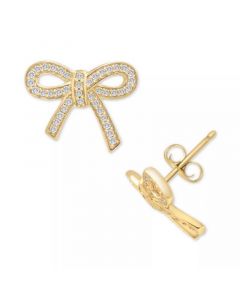 Diamond Bow Earrings (1/4 ct. t.w.) in 14k Gold, Rose Gold, or White Gold, Created for Macy's