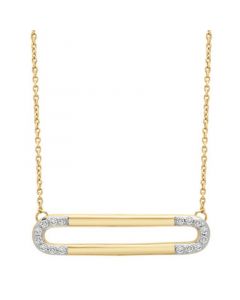 Diamond Clip Pendant Necklace (1/10 ct. t.w.) in 14k Gold, 18" + 2" extender, Created for Macy's