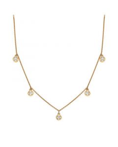 Diamond Dangle Statement Necklace (1/4 ct. t.w.) in 14k Gold, 16" + 2" extender, Created for Macy's