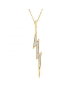 Diamond Lightening Bolt 20" Pendant Necklace (1/10 ct. t.w.) in 14k Gold, Created for Macy's