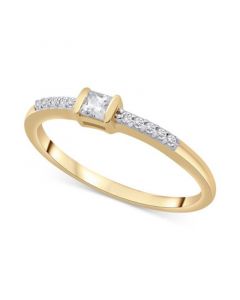 Certified Diamond Princess Ring (1/6 ct. t.w.) in 14k Gold, Created for Macy's