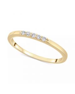 Diamond Five-Stone Stack Ring (1/20 ct. t.w.) in 14k Yellow or White Gold, Created for Macy's