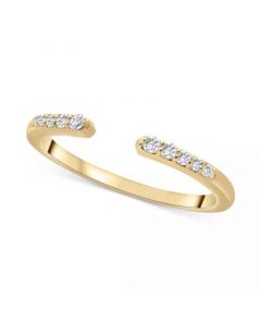 Diamond Cuff Ring (1/10 ct. t.w.) in 14k Yellow, White or Rose Gold, Created for Macy's