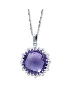 Amethyst Solitaire Pendant Necklace (2-7/8 ct. t.w.) in Sterling Silver, 16" + 1" extender