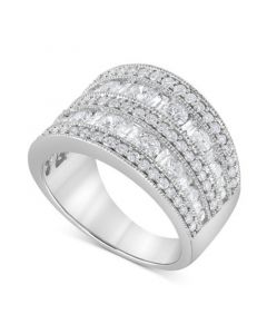 Diamond Multirow Statement Ring (2 ct. t.w.) in 14k White Gold