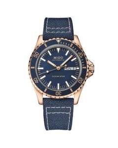 Men's Swiss Automatic Ocean Star Tribute Blue Fabric Strap Watch 41mm