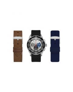 Men's Analog Interchangeable Strap Watch Set 44mm