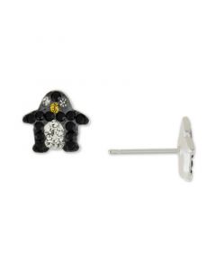 Crystal Penguin Stud Earrings in Sterling Silver, Created for Macy's