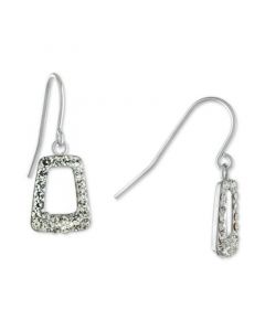 Crystal Geometric Drop Earrings in Sterling Silver, Created for Macy's