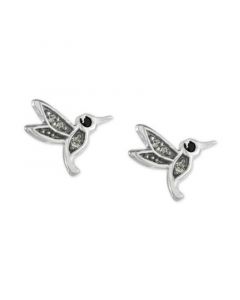 Cubic Zirconia Hummingbird Stud Earrings in Sterling Silver, Created for Macy's