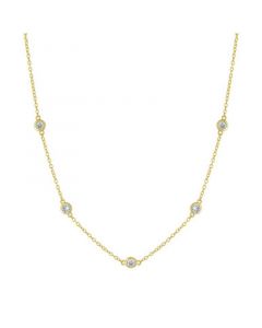 Cubic Zirconia Statement Necklace in Gold-Plated Sterling Silver, 16" + 2" extender, Created for Macy's