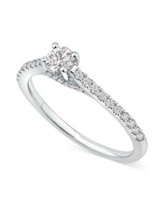 Diamond Solitaire Engagement Ring (1/2 ct. t.w.) in 14k White Gold