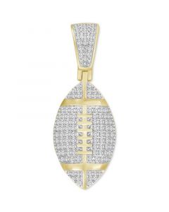 Men's Diamond Football Pendant (1/4 ct. t.w.) in 10k Gold