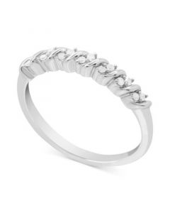 Diamond Swirl Ring (1/10 ct. t.w.) in Sterling Silver