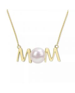 Cultured Freshwater Pearl (7mm) MOM 17" Pendant Necklace