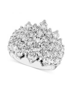 Diamond Cluster Statement Ring (5 ct. t.w.) in 14k White Gold