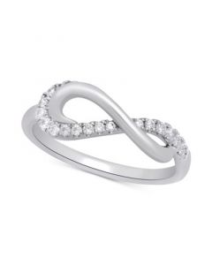 Diamond Infinity Ring (1/5 ct. t.w.) in Sterling Silver