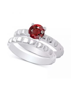 Garnet Bridal Set (1 ct. t.w.) in Sterling Silver (Also in Amethyst)