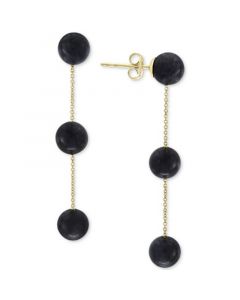 EFFY® Onyx (6mm) Triple Drop Earrings in 14k Gold