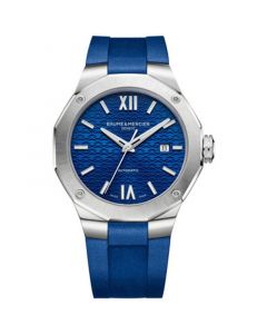 Men's Swiss Automatic Blue Rubber Strap Watch 42mm