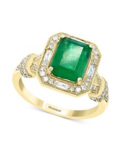 EFFY® Emerald (2 ct. t.w.) & Diamond (3/8 ct. t.w.) Ring in 14k Gold