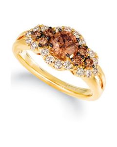 Chocolate Diamonds® (5/8 ct. t.w.) & Nude Diamonds™ (3/8 ct. t.w) Statement Ring in 14k Yellow or White Gold