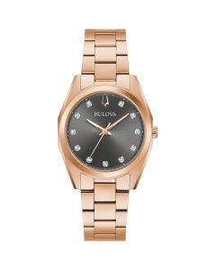 Women's Surveyor Diamond Accent Rose Gold-Tone Stainless Steel Bracelet Watch 31mm