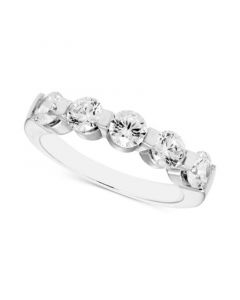 Diamond Five Stone Band (1-1/2 ct. t.w.) in 14k White or Yellow Gold