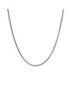 Rounded Box Link 18" Chain Necklace in Sterling Silver or 18k Gold-Plated Over Sterling Silver