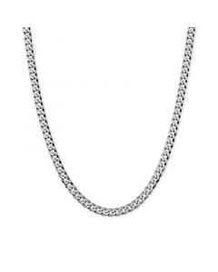 Flat Curb Link 18" Chain Necklace in 18k Gold-Plated Sterling Silver