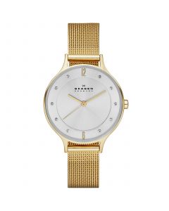 Women's Anita Gold-Tone Stainless Steel Mesh Bracelet Watch 30mm SKW2150