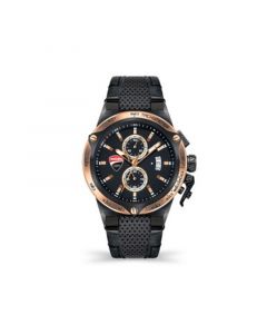 Men's Giro Uno Black Genuine Leather Strap Watch 45mm