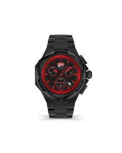 Men's Motore Chronograph Black Stainless Steel Bracelet Watch 49mm