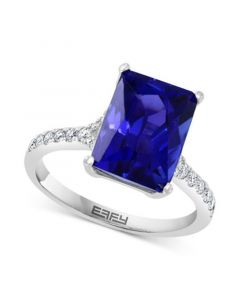 EFFY® Tanzanite (5-3/4 ct. t.w.) & Diamond (1/4 ct. t.w.) Statement Ring in 14k White Gold