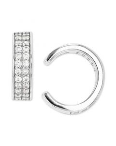 Cubic Zirconia Double Row Ear Cuffs