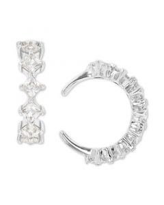 Cubic Zirconia Princess Cut Ear Cuffs