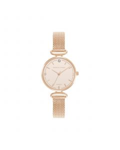 Women's Rose Gold-Tone Metal Strap Watch 34mm