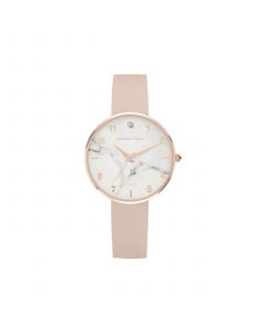 Women's Blush Leather Strap Watch 34mm