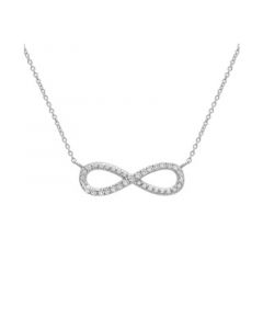 Diamond Infinity 18" Pendant Necklace (1/10 ct. t.w.) in Sterling Silver