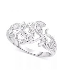 Diamond Vine-Inspired Ring (1/5 ct. t.w.) in Sterling Silver.