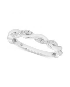 Diamond Twist Ring (1/5 ct. t.w.) in Sterling Silver.