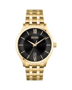 Men's Elite Gold Ion Plated Steel Bracelet Watch 41mm