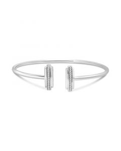 Diamond Bar Flex Bangle Bracelet (1/6 ct. t.w.) in Sterling Silver