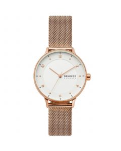 Women's Riis Three-Hand Rose-Tone Steel Mesh Watch, 36mm SKW2918