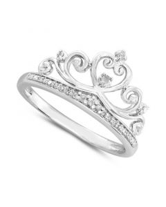 Diamond Tiara Ring (1/10 ct. t.w.) in Sterling Silver