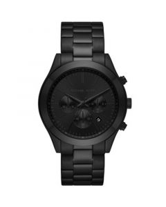 Men's Slim Runway Black Stainless Steel Bracelet Watch, 44mm